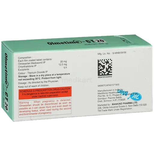 olmetime ct 20mg tablet 10's